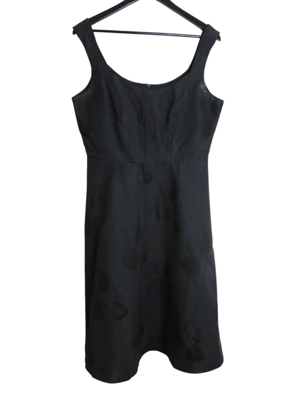 Voodoo Vixen Retro Tonal Pin-Up Scoop Neck Black Wide Tank Dress Size XL